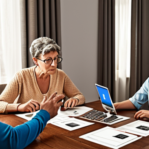 **

Prompt: A family is sitting at a table, having a discussion about a list of digital assets (like social media accounts and online storage). The scene should feel warm and open. Emphasize the importance of planning for digital legacy.

**