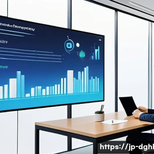 디지털 일몰 프로토콜의 디지털화 과정 - A modern Japanese office environment showcasing diverse professionals collaborating seamlessly using...